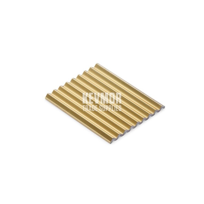 Flat Fluted Stair Tread 40mm Gold