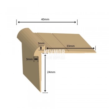 SFS952B - Vinyl Plank Stair Nosing 3mm Bronze Profile