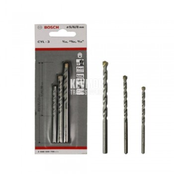 Concrete Drill Bit Sets - Silver Percussion 3 pc Bosch