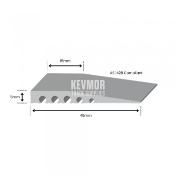 SFS104S - Reducer/Diminishing Strip 5mm Aluminium - Profile