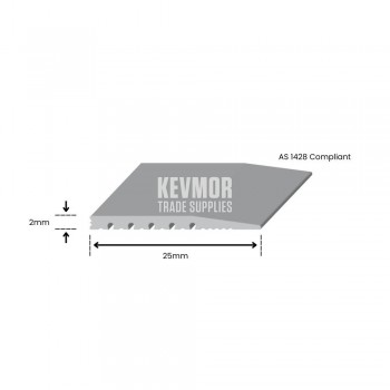 SFS103S -  Reducer/Diminishing Strip 2mm Aluminium - Profile