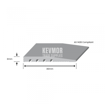 SFS101S -  Reducer/Diminishing Strip 3mm Aluminium - Profile