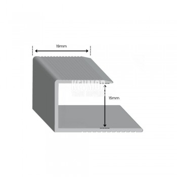 SFS320MB - Senior End Trim 15mm Matte Black - Profile