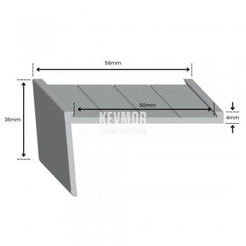 SFS220 Aluminium Square Stair Nosing - Profile