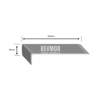 SFS-340 Universal Compliant Stair Nosing Matt Silver 3.3m - Profile