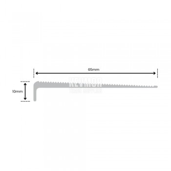 SFS65SN Wedge Premium Stair Nosing for Vinyl 10mm - Profile