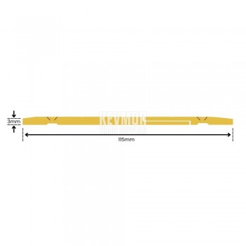 SFSB115-3 SJ - 2 Part Slip Joint Brass 3mm