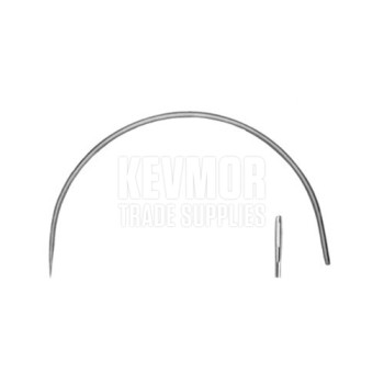 Curved round point needle