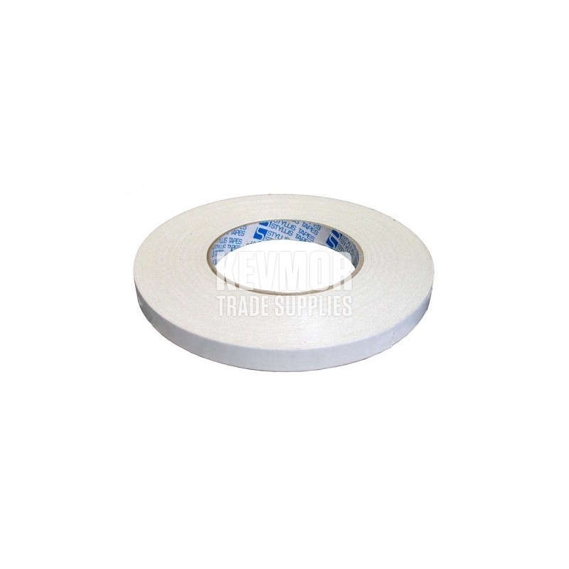 Tape 12mm Double Sided Cloth Tape - Premium - Carpet - 25m per roll.