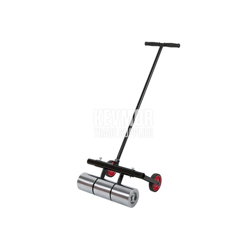 75 lb vinyl and linoleum floor roller with transport wheels