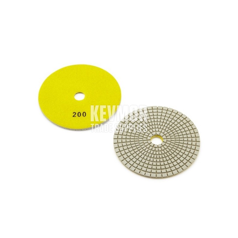 5" Polishing Pad 200 Grit - Pro Series Dark Yellow Diamond