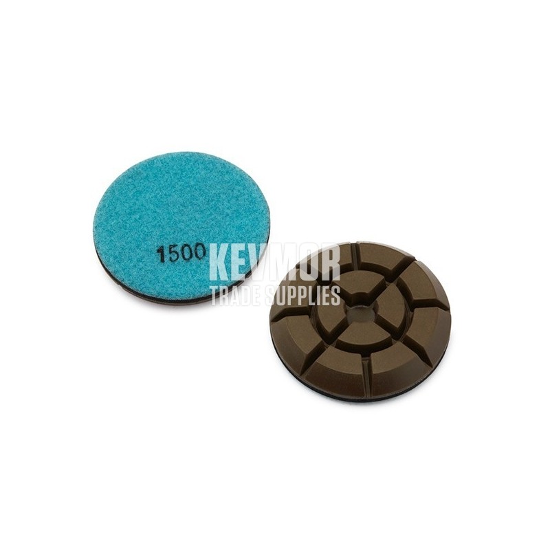3" Resin Pad 1500 Grit - Pro Series LIGHT BLUE Diamond
