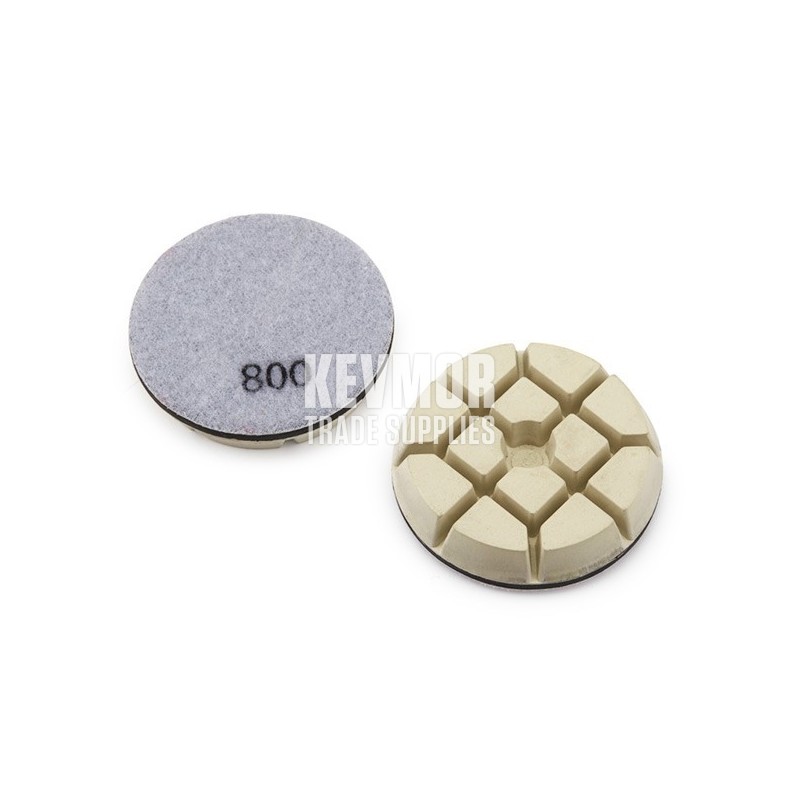 3" Resin Pad 800 Grit - Trade Series WHITE Diamond