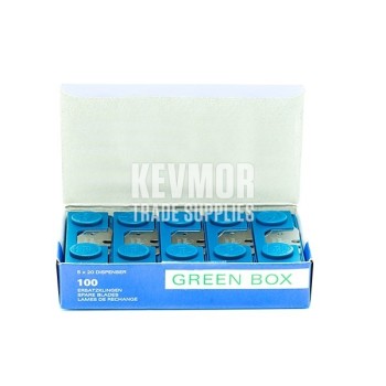 Green Box Concave Blades 20 pc dispenser Janser