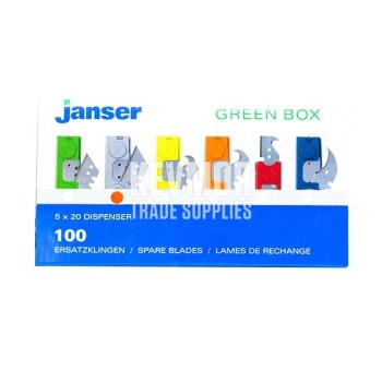 Green Box Long HD Blades 20 pc dispenser Janser