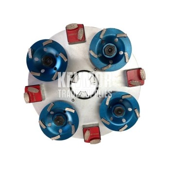 Multiplate - Polivac attachment cup wheels & redilock diamonds.