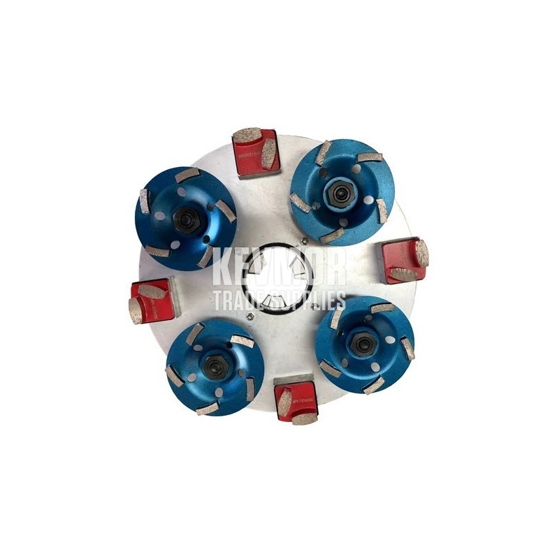 Multiplate - Polivac attachment cup wheels & redilock diamonds.