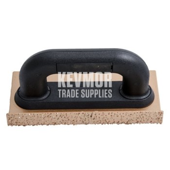 Rub Brick - 24 Grit Carbide Chip - 20cmx10cmx25mm - Steel Sanding Trowel - Bronze/Black Handle