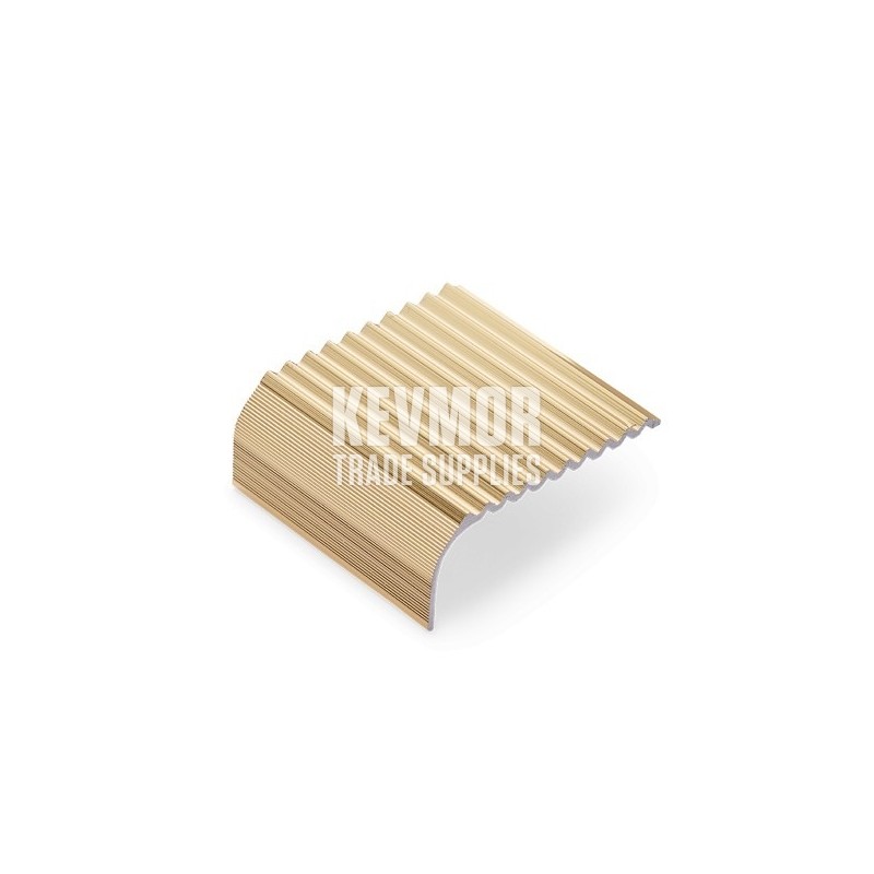 SFS505G - Sawtooth Fluted Bullnose Stair Nosing 21mm Gold
