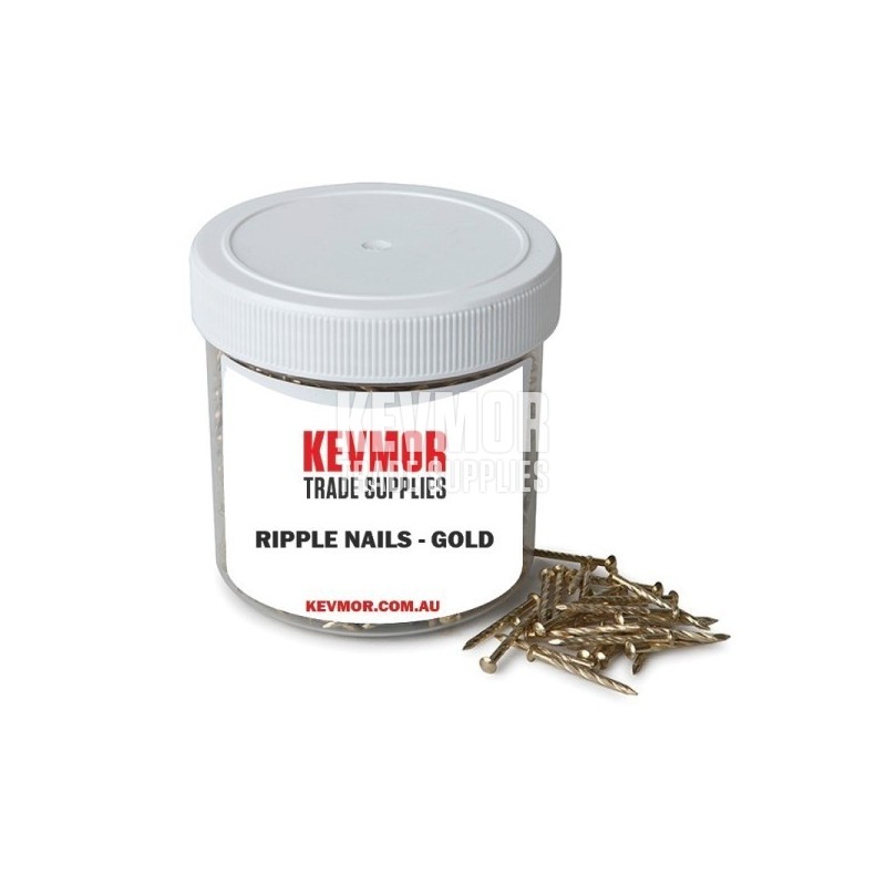 Ripple Trim Nails - Gold (Drive Screw) 1kg Jar