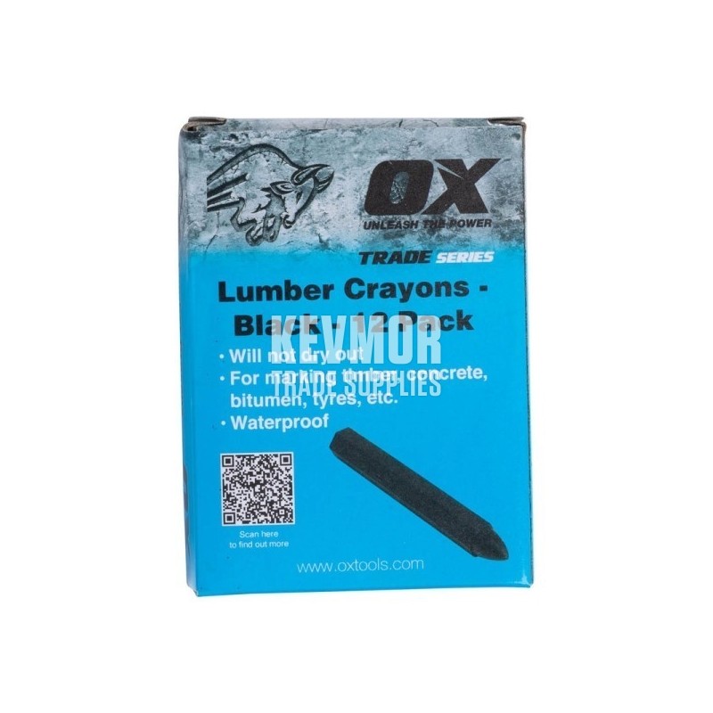 OX Lumber Crayons 12pack - Black