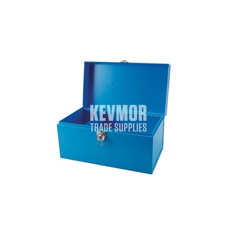A lockable all-steel heavy-duty iron carry and storage case capable of holding a heat iron and 20m of carpet tape