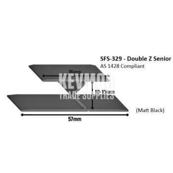 SFS-329 - Double Z Senior Expansion Matt Black 3.3m