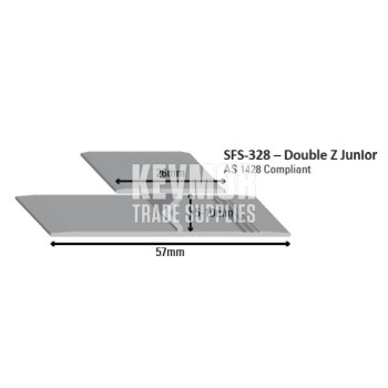 SFS-328 - Double Z Expansion Flexible Ramp Matt Silver 3.3m