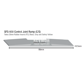SFS-930 Control Joint Ramp - 3.66m Matt Silver